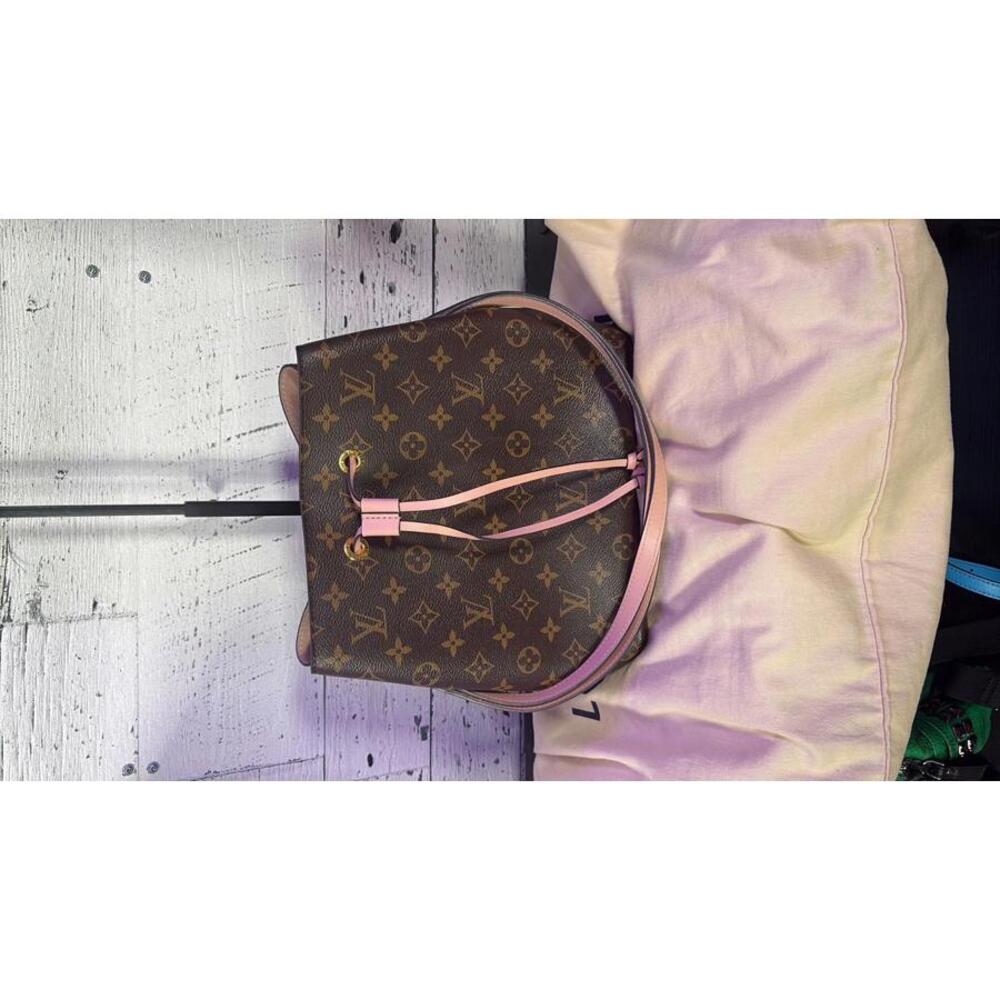 Louis Vuitton Monogram Canvas Pink Drawstring Bucket Bag